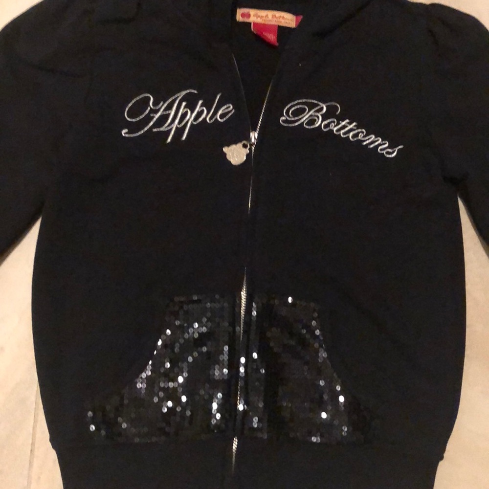 2/$30 Like New Girls M Apple Bottoms sweater hood